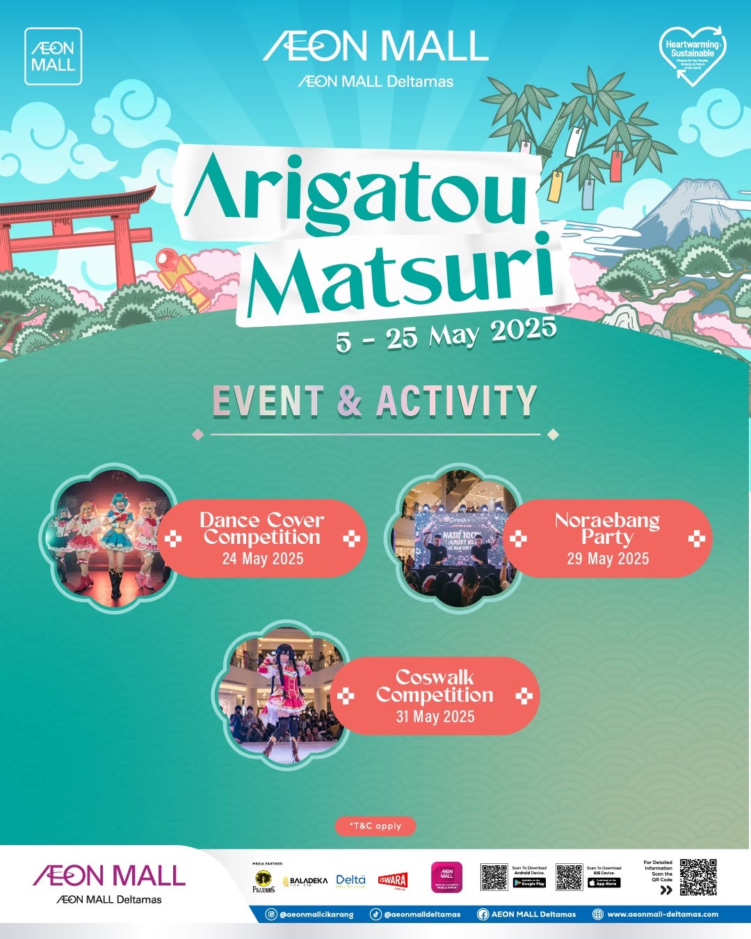 yoshizane portofolio arogatou matsuri 2025 aeon mall deltamas